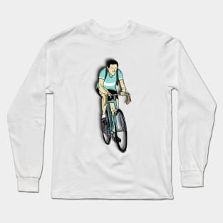 Cycling Legends: Fausto Coppi (Bianchi Team jersey) Long Sleeve T-Shirt